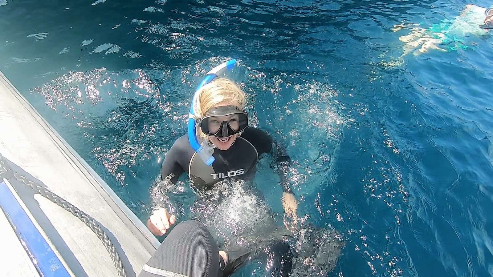 Tina snorkeling